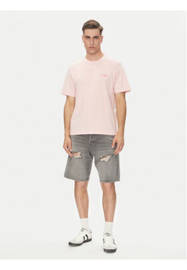 Jack & Jones - Jack&Jones T-Shirt Almeria 12276785 Różowy Relaxed Fit. Kolor: różowy. Materiał: bawełna