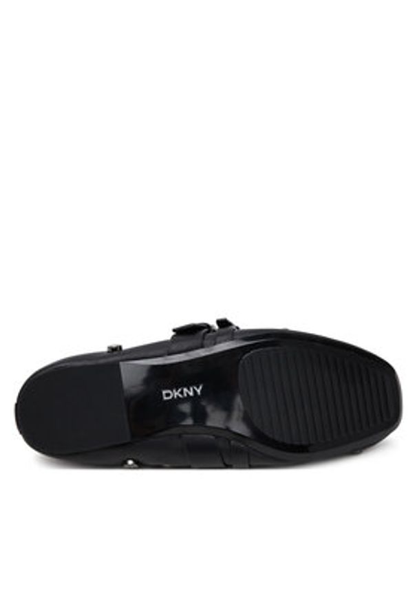 DKNY Baleriny K1552868 Czarny. Kolor: czarny. Materiał: skóra