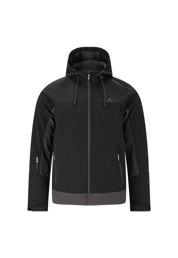 Kurtka wodoodporna Whistler Ryder W-Pro 8000. Kolor: czarny, szary, wielokolorowy. Materiał: softshell. Sport: turystyka piesza
