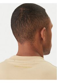 Karl Lagerfeld - KARL LAGERFELD T-Shirt 755049 562235 Beżowy Regular Fit. Typ kołnierza: dekolt w karo. Kolor: beżowy. Materiał: bawełna #4