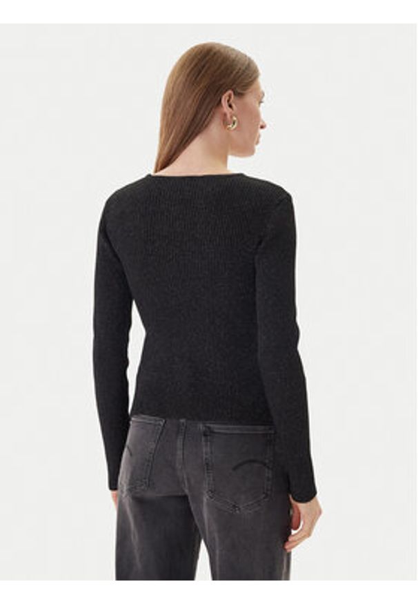 Just Cavalli Sweter 79PAFM10 CMR04 Czarny Slim Fit. Kolor: czarny. Materiał: syntetyk