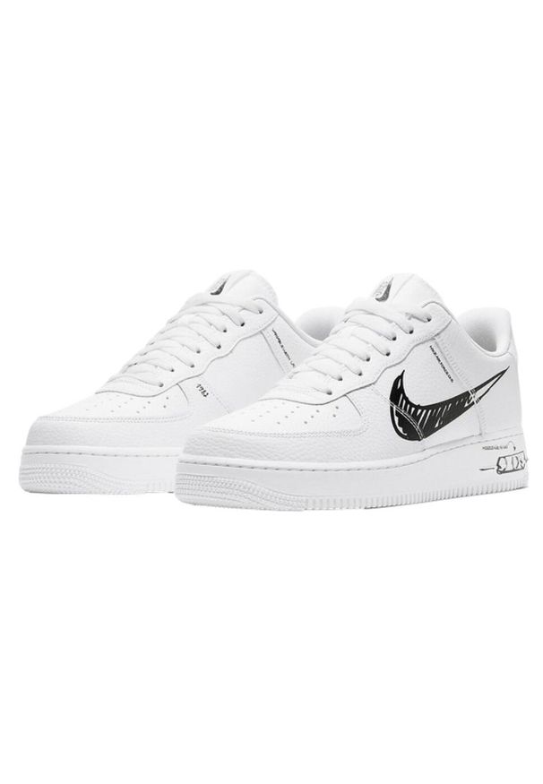 Buty do chodzenia męskie Nike Air Force 1 LV8 Utility. Zapięcie: sznurówki. Kolor: biały, czarny. Materiał: skóra, syntetyk, materiał, tkanina. Szerokość cholewki: normalna. Model: Nike Air Force. Sport: turystyka piesza
