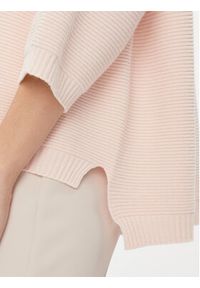Kontatto Sweter 3M1043 Beżowy Regular Fit. Kolor: beżowy. Materiał: wiskoza