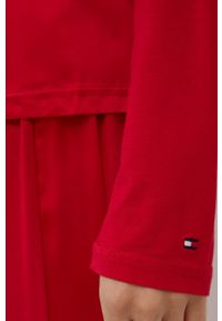 TOMMY HILFIGER - Tommy Hilfiger longsleeve piżamowy kolor czerwony. Kolor: czerwony. Materiał: materiał, wiskoza. Długość: długie