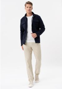 Volcano - Lniane spodnie chinosy, Comfort Fit, R-LINN. Materiał: len. Sezon: lato #1