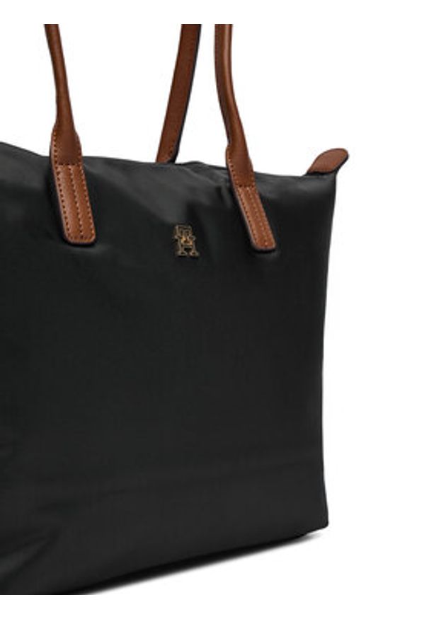 TOMMY HILFIGER - Tommy Hilfiger Torebka Popette Tote AW0AW17711 Czarny. Kolor: czarny