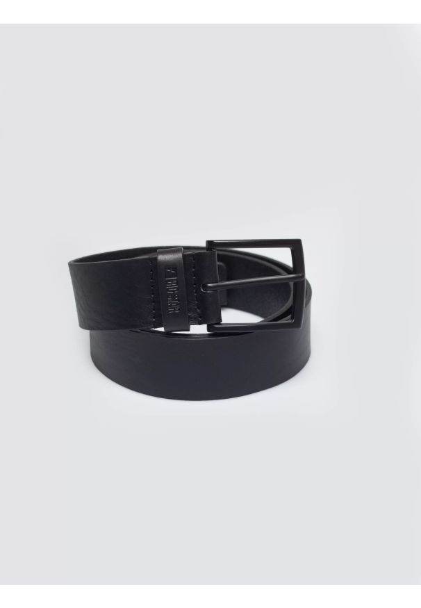 Big-Star - Pasek męski skórzany czarny Kiris 906. Kolor: czarny. Materiał: skóra. Wzór: jednolity. Styl: casual, elegancki