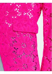 ROTATE Marynarka Lace Figure 1000141979 Różowy Regular Fit. Kolor: różowy. Materiał: syntetyk
