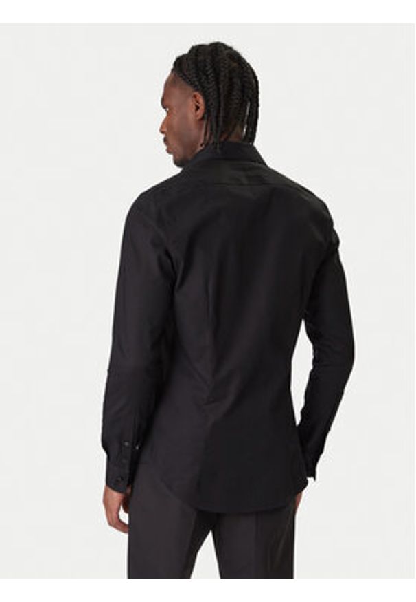 Calvin Klein Koszula LV019EU006 Czarny Slim Fit. Kolor: czarny. Materiał: bawełna