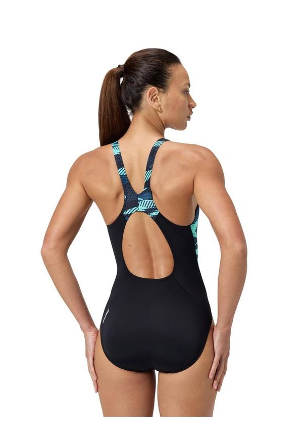 Strój kąpielowy jednoczęściowy damski na basen Speedo Hyperboom. Kolor: wielokolorowy, czarny, zielony