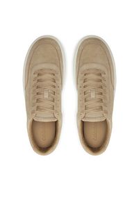 Calvin Klein Sneakersy Lace Up Suede HM0HM01792 Beżowy. Kolor: beżowy. Materiał: zamsz, skóra #3