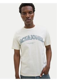 Jack & Jones - Jack&Jones T-Shirt Almeria 12276962 Beżowy Regular Fit. Kolor: beżowy. Materiał: bawełna