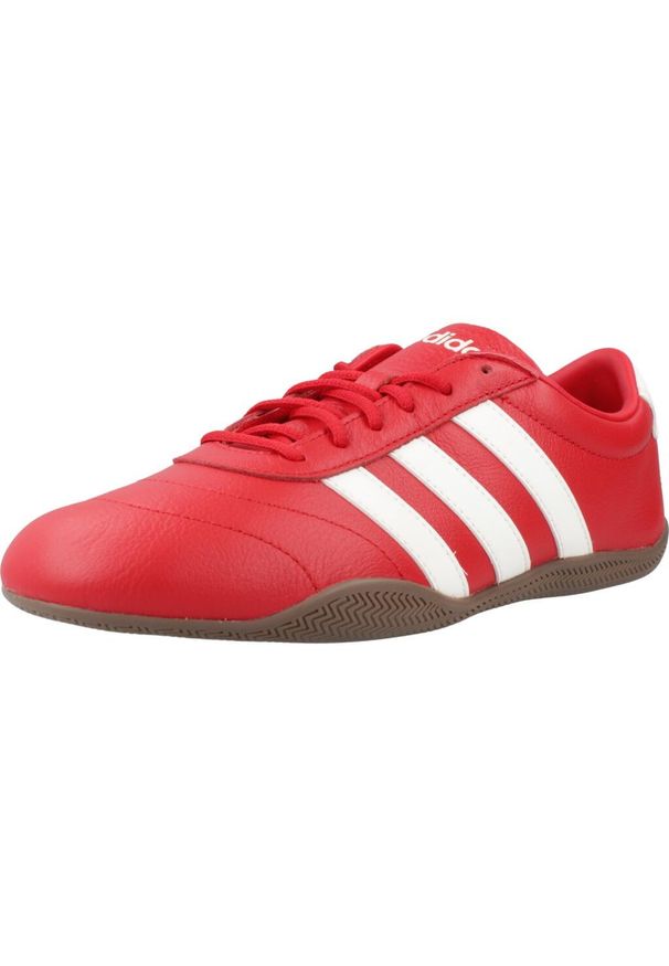 Adidas - Buty ADIDAS GRAND COURT LO Czerwony. Kolor: czerwony. Materiał: tkanina, skóra. Styl: sportowy