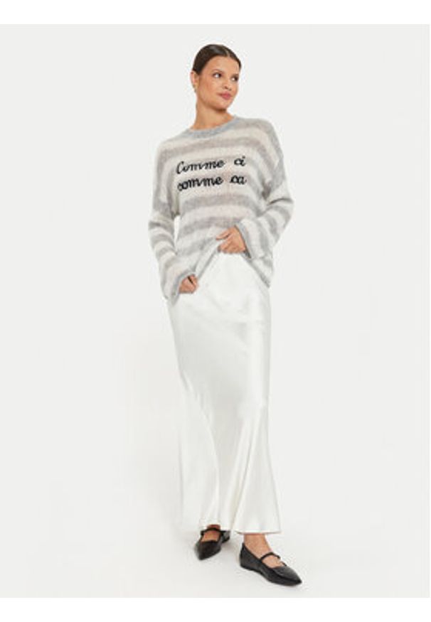 Kontatto Sweter 3M0195 AI253M23.V068 Biały Relaxed Fit. Kolor: biały. Materiał: syntetyk