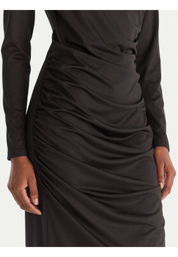 ACCESS FASHION Sukienka koktajlowa 54-3040-225 Czarny Slim Fit. Kolor: czarny. Materiał: syntetyk. Styl: wizytowy