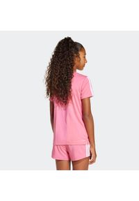 Adidas - Koszulka sportowa dla dzieci ADIDAS. Kolor: różowy. Materiał: materiał. Sport: joga i pilates, fitness