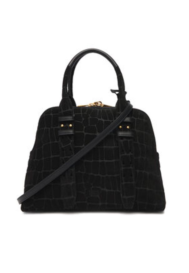 Pinko - PINKO Torebka Bowling Bag Medium AI 25-26 PLTT 105906 A2YW Czarny. Kolor: czarny. Materiał: skórzane, zamszowe