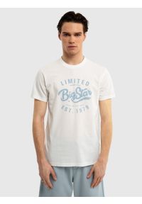 Big-Star - Koszulka męska bawełniana z nadrukiem biała Ratow 100. Kolor: biały. Materiał: bawełna. Wzór: nadruk. Styl: elegancki #1