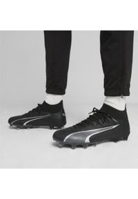 Buty piłkarskie męskie Puma Ultra Pro Fg/ag. Kolor: wielokolorowy, czarny, szary. Materiał: materiał, syntetyk, tkanina. Szerokość cholewki: normalna. Sport: piłka nożna