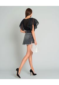 ONETEASPOON - Asymetryczna spódnica Washed Black. Stan: podwyższony. Kolor: szary. Materiał: jeans. Długość: długie. Wzór: aplikacja. Styl: klasyczny #5