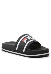 Fila Klapki Morro Bay Zeppa Wmn FFW0048 Czarny. Kolor: czarny. Materiał: skóra