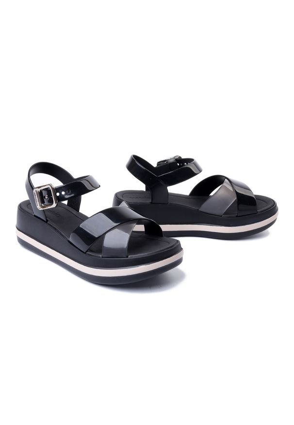 Azaleia - AZALEIA 83547 Marie Sandal Plat Fem AT484 black, sandały damskie. Kolor: czarny