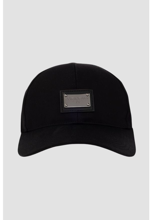 Dolce and Gabbana - DOLCE & GABBANA Czarna czapka z daszkiem, Rozmiar 58. Kolor: czarny