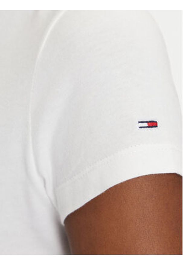 Tommy Jeans T-Shirt Romance DW0DW21342 Écru Slim Fit. Materiał: bawełna