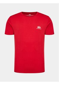 Alpha Industries T-Shirt Basic Small Logo 188505 Czerwony Regular Fit. Kolor: czerwony. Materiał: bawełna #1