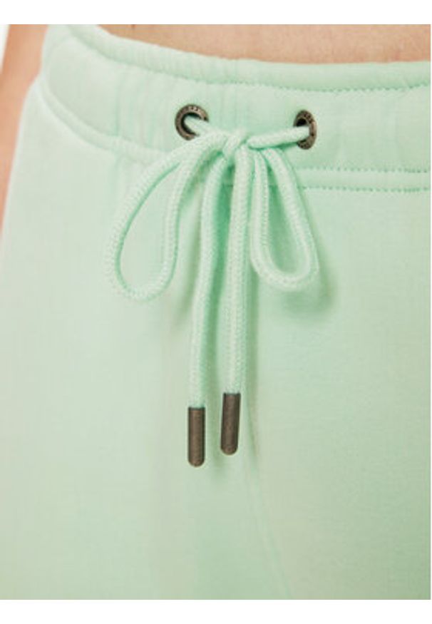 Guess Jeans Spodnie dresowe W4YB33 KC811 Zielony Regular Fit. Kolor: zielony. Materiał: bawełna