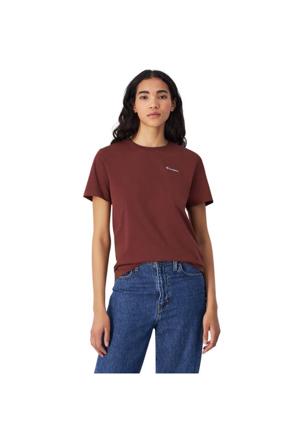Koszulka damska Champion SS Tee 117535. Kolor: brązowy