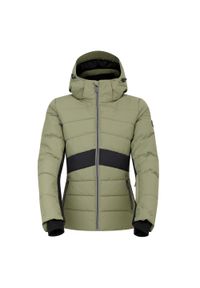 DARE 2B - Damska Kurtka Narciarska Glacial. Kolor: czarny, zielony, wielokolorowy. Sezon: zima. Sport: narciarstwo