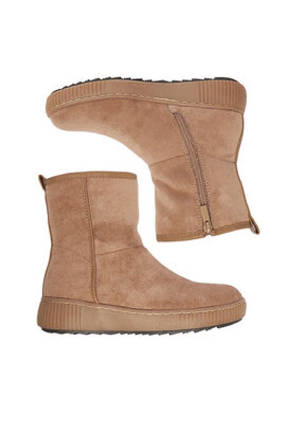 Clara Barson Botki CEO-WS13075-01 Beżowy. Kolor: beżowy. Materiał: materiał