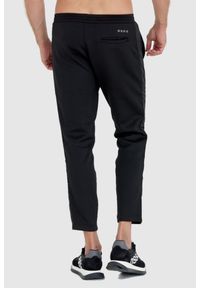 La Martina - LA MARTINA Czarne męskie spodnie dresowe z lampasami, Rozmiar XL. Kolor: czarny. Materiał: dresówka #4