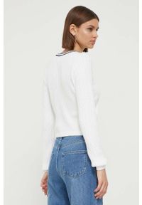 Hollister Co. sweter damski kolor biały. Okazja: na co dzień. Kolor: biały. Materiał: dzianina. Styl: casual #5