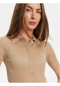 Marella Sweter Torbole 2513361145 Beżowy Slim Fit. Kolor: beżowy. Materiał: wiskoza #5