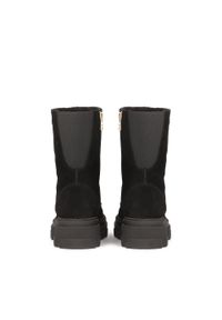 Kazar - Czarna zamszowe trzewiki w militarnym stylu. Kolor: czarny. Materiał: zamsz. Szerokość cholewki: normalna. Wzór: moro. Styl: militarny #2