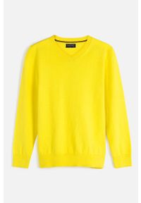 Mayoral - Sweter dziecięcy 128-172 cm. Kolor: żółty. Materiał: bawełna, dzianina, poliamid. Wzór: gładki #1