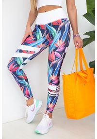 2SkIN - Legginsy na trening damskie 2skin Cardio długie. Kolor: wielokolorowy. Materiał: poliester, elastan. Długość: długie. Wzór: kolorowy. Sport: fitness