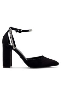 DeeZee Czółenka LISA KL-HT4587-21 Czarny. Kolor: czarny. Materiał: materiał