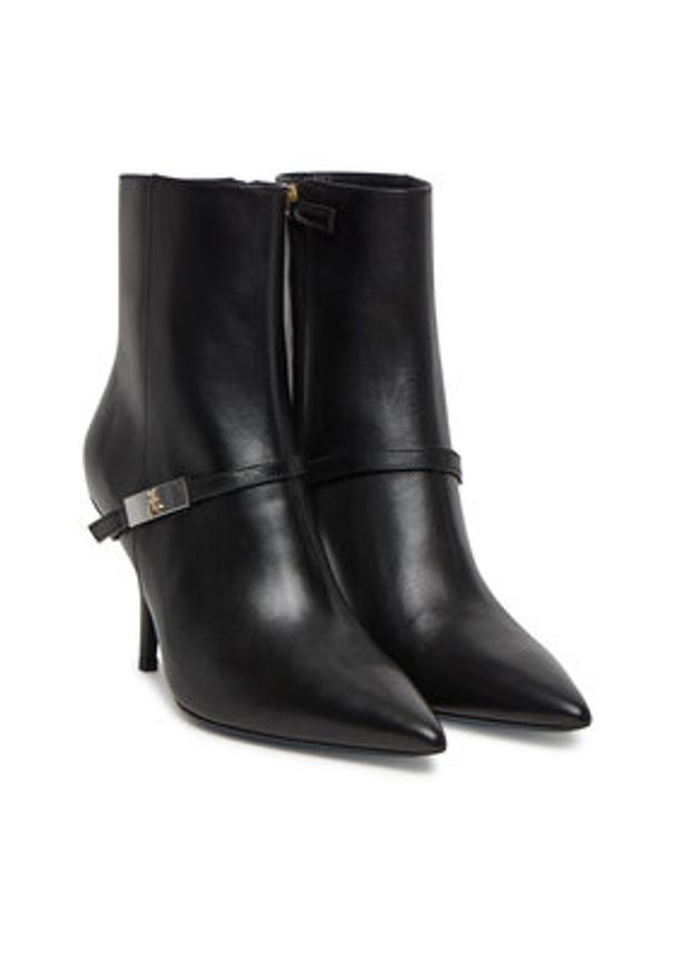 Patrizia Pepe Botki 8Y0113/L048 Czarny. Kolor: czarny. Materiał: skóra