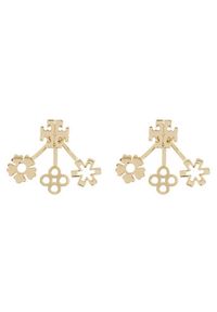 Tory Burch Kolczyki Kira Clover Front-Back Earring 160178 Złoty. Materiał: metalowe. Kolor: złoty