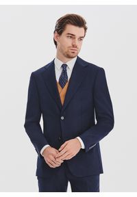 Pako Lorente - PAKO LORENTE - Marynarka garniturowa w subtelną kratę. Okazja: na studniówkę, na spotkanie biznesowe. Materiał: poliester, wełna. Styl: biznesowy #3