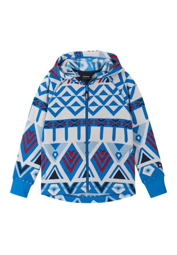 Bluza polarowa dziecięca Reima Northern z kapturem. Typ kołnierza: kaptur. Kolor: niebieski. Materiał: polar