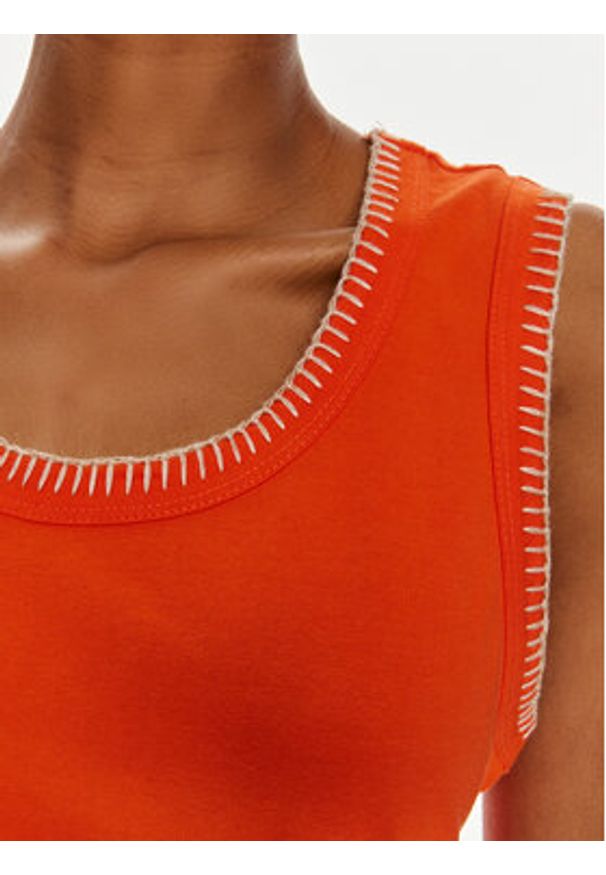 United Colors of Benetton - United Colors Of Benetton Bluzka 34G7DH00W Pomarańczowy Regular Fit. Kolor: pomarańczowy. Materiał: bawełna