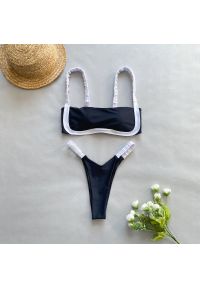 Intica - Strój kąpielowy z ozdobną lamówką na plażę Elidia. Kolor: czarny. Materiał: materiał. Długość: długie