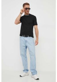 Karl Lagerfeld t-shirt bawełniany kolor czarny z nadrukiem. Kolor: czarny. Materiał: bawełna. Wzór: nadruk. Styl: klasyczny #3