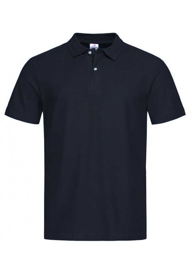 Niebieski t-shirt Stedman krótki, casualowy, z krótkim rękawem, na co dzień