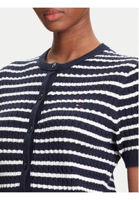 TOMMY HILFIGER - Tommy Hilfiger Kardigan WW0WW45707 Granatowy Slim Fit. Kolor: niebieski. Materiał: bawełna #4