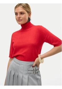 Vero Moda Sweter Fantastic 10320735 Czerwony Standard Fit. Kolor: czerwony. Materiał: syntetyk #4